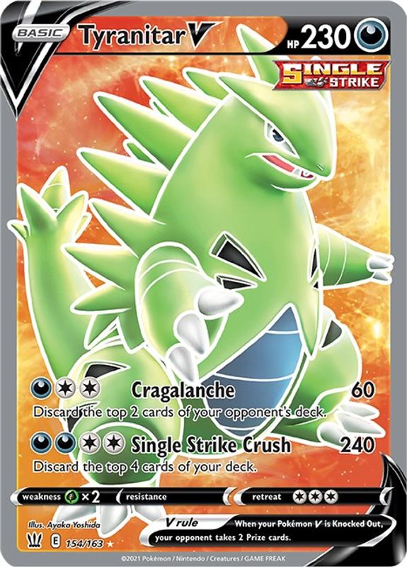 Tyranitar V (Full Art) - 154/163 - Ultra Rare