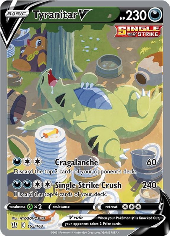 Tyranitar V (Alternate Full Art) - 155/163 - Ultra Rare