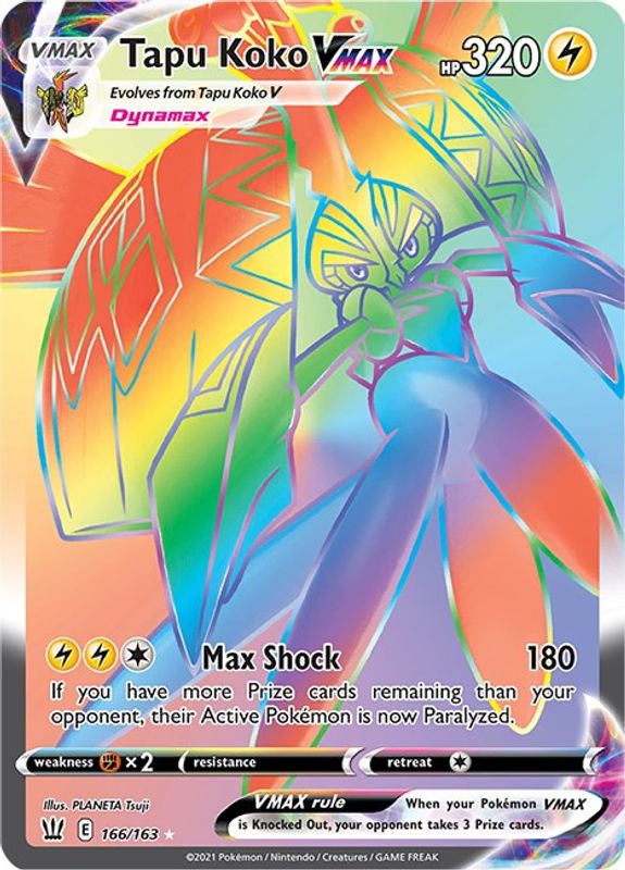 Tapu Koko VMAX (Secret) - 166/163 - Secret Rare