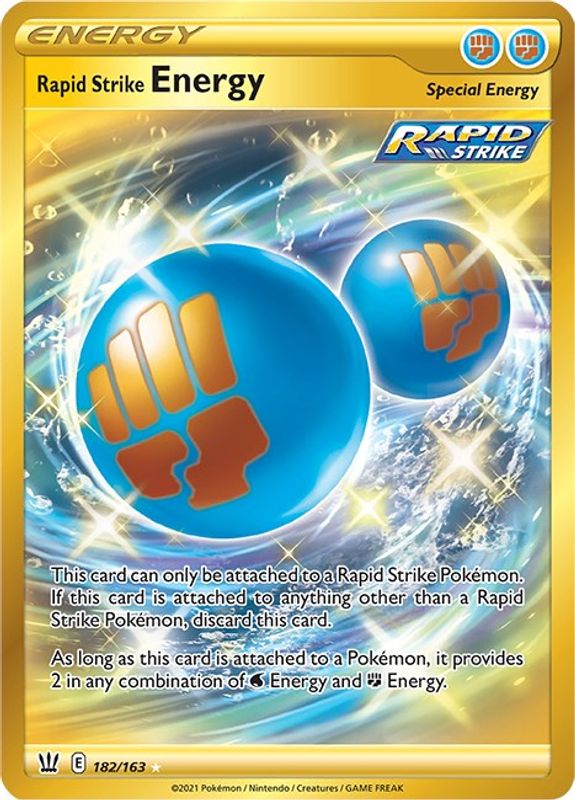 Rapid Strike Energy (Secret) - 182/163 - Secret Rare