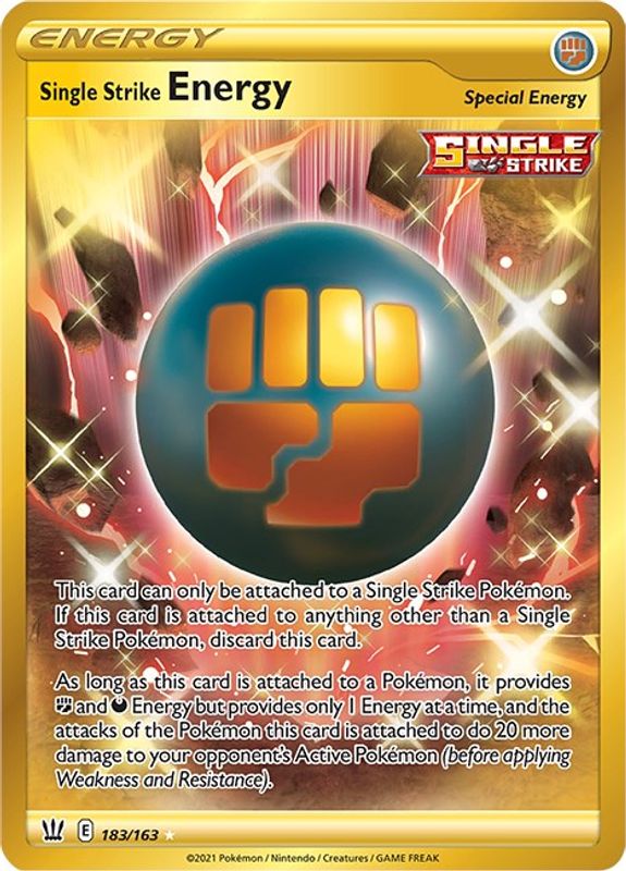 Single Strike Energy (Secret) - 183/163 - Secret Rare