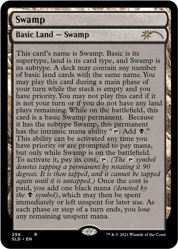 Swamp (256) (Full-Text Lands) - 256 - Promo