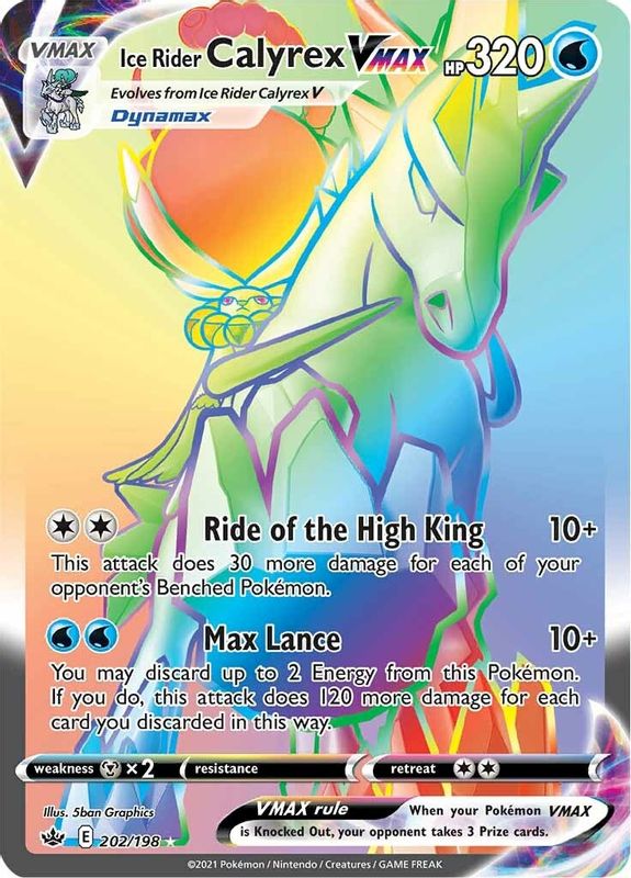 Ice Rider Calyrex VMAX (Secret) - 202/198 - Secret Rare