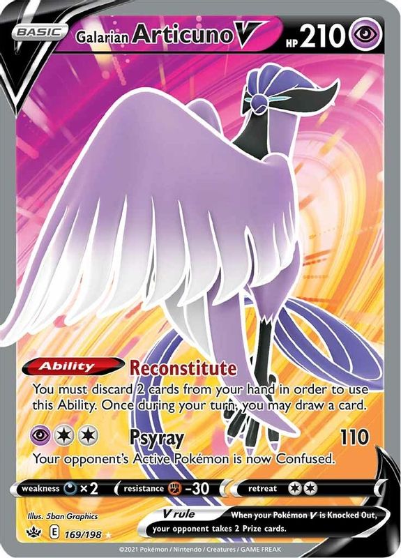 Galarian Articuno V (Full Art) - 169/198 - Ultra Rare