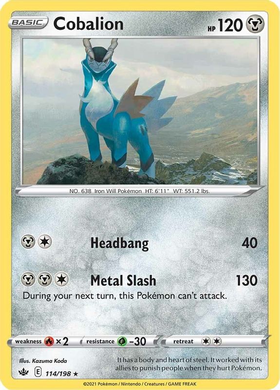 Cobalion - 114/198 - Holo Rare