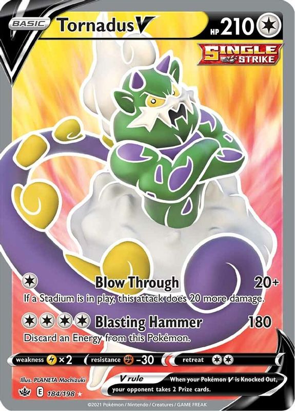 Tornadus V (Full Art) - 184/198 - Ultra Rare