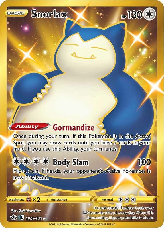 Snorlax (Secret) - 224/198 - Secret Rare