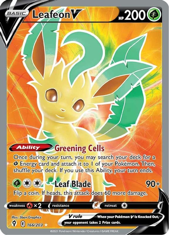 Leafeon V (Full Art) - 166/203 - Ultra Rare