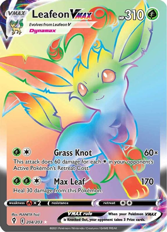 Leafeon VMAX (Secret) - 204/203 - Secret Rare