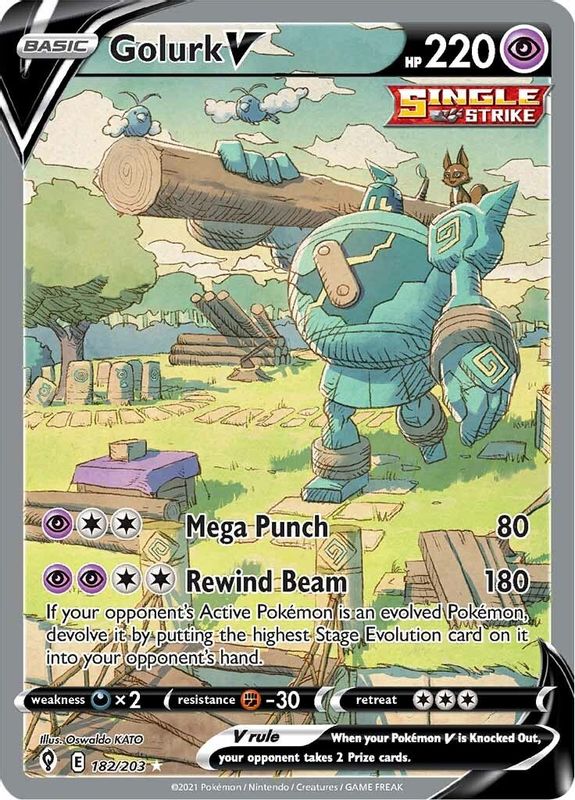 Golurk V (Alternate Full Art) - 182/203 - Ultra Rare