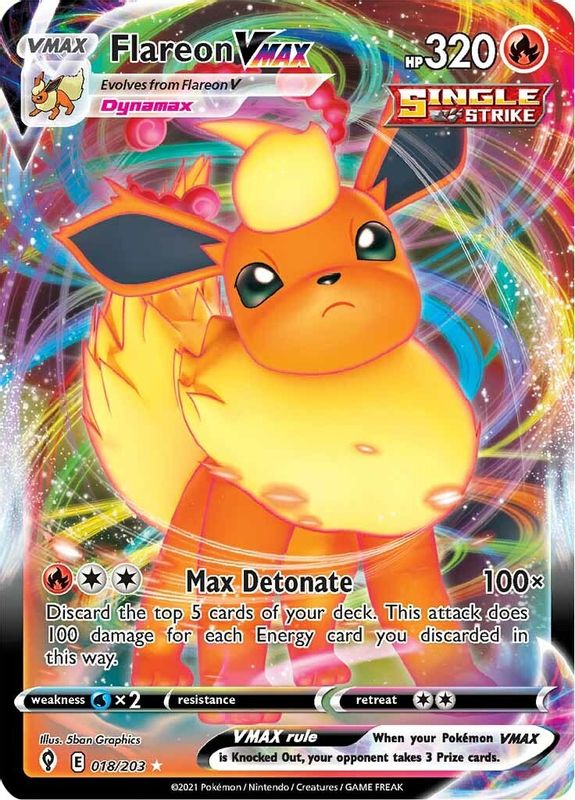 Flareon VMAX - 018/203 - Ultra Rare