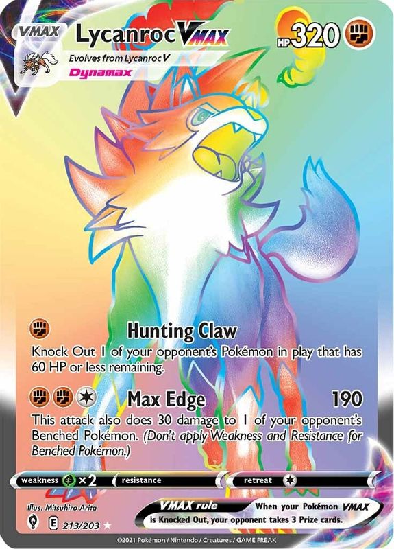 Lycanroc VMAX (Secret) - 213/203 - Secret Rare