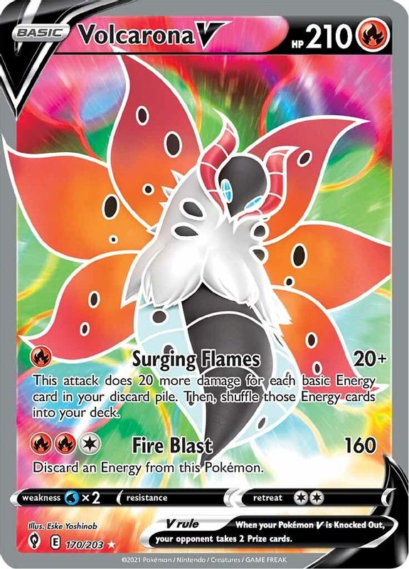 Volcarona V (Full Art) - 170/203 - Ultra Rare