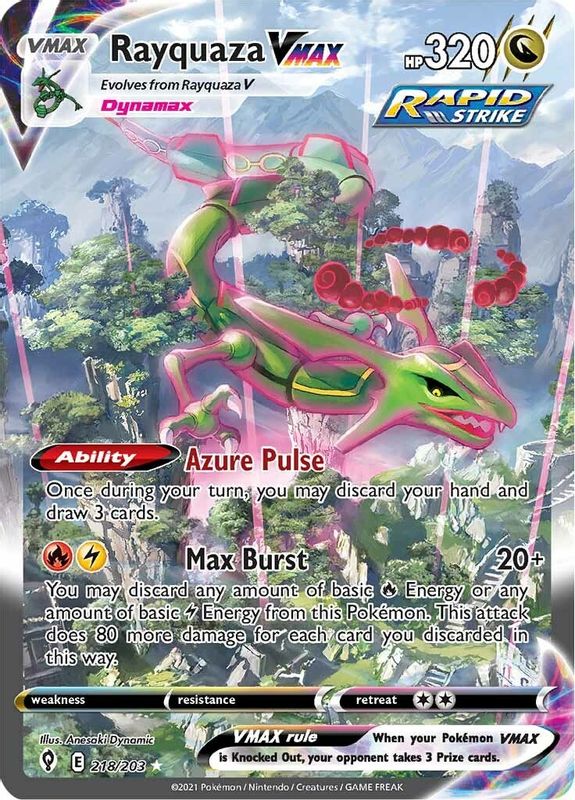 Rayquaza VMAX (Alternate Art Secret) - 218/203 - Secret Rare