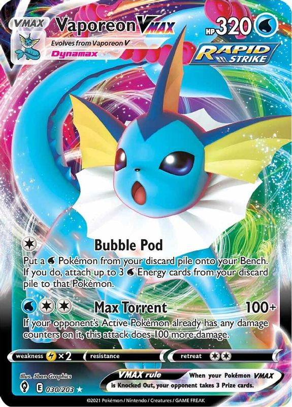 Vaporeon VMAX - 030/203 - Ultra Rare