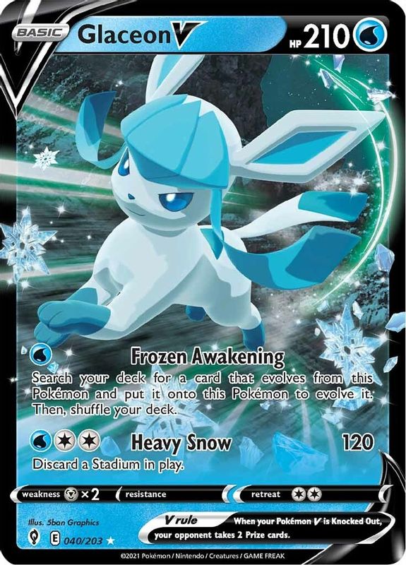 Glaceon V - 040/203 - Ultra Rare