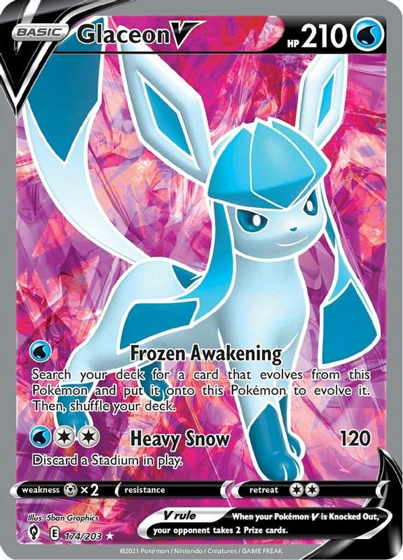 Glaceon V (Full Art) - 174/203 - Ultra Rare