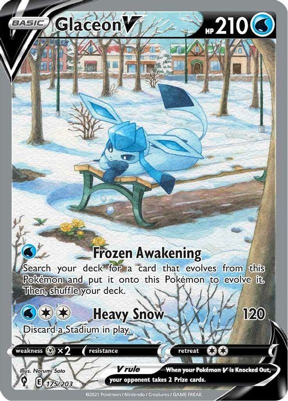 Glaceon V (Alternate Art Full) - 175/203 - Ultra Rare