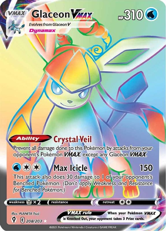 Glaceon VMAX (Secret) - 208/203 - Secret Rare