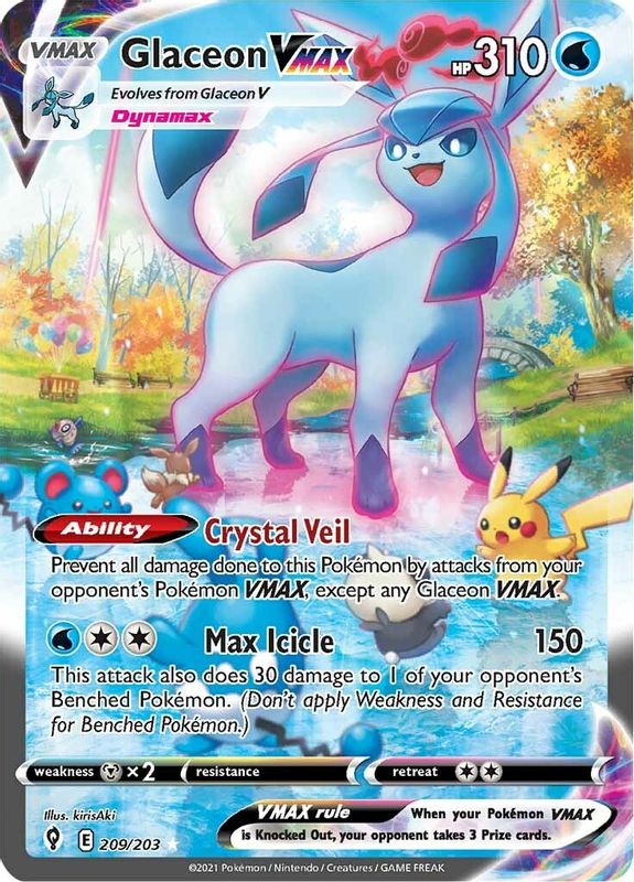 Glaceon VMAX (Alternate Art Secret) - 209/203 - Secret Rare