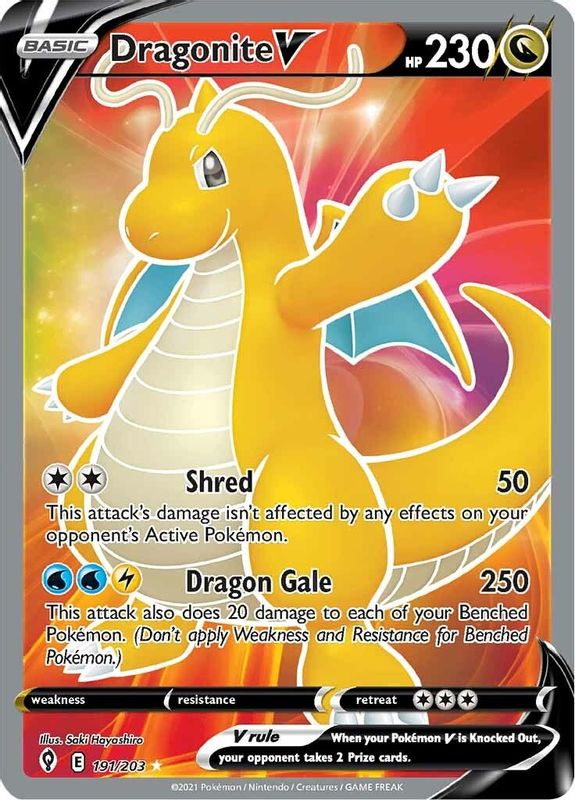 Dragonite V (Full Art) - 191/203 - Ultra Rare