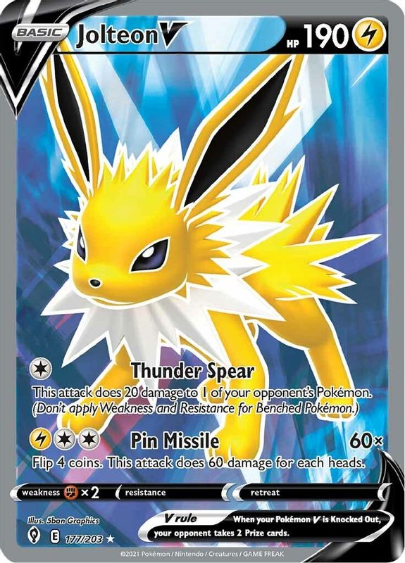 Jolteon V (Full Art) - 177/203 - Ultra Rare