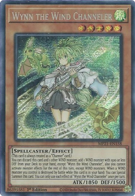 Wynn the Wind Channeler - MP21-EN158 - Prismatic Secret Rare