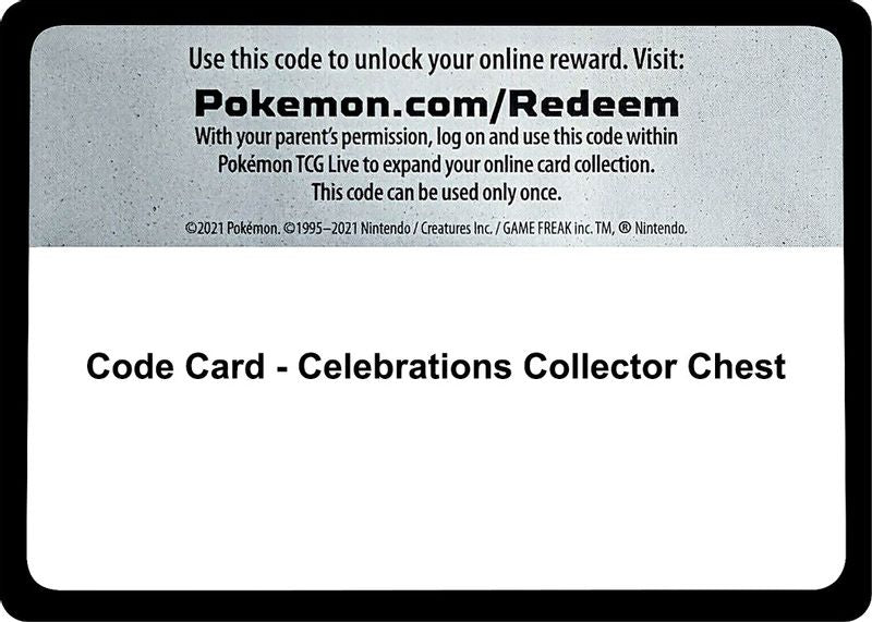 Code Card - Celebrations Collector Chest - Code Card