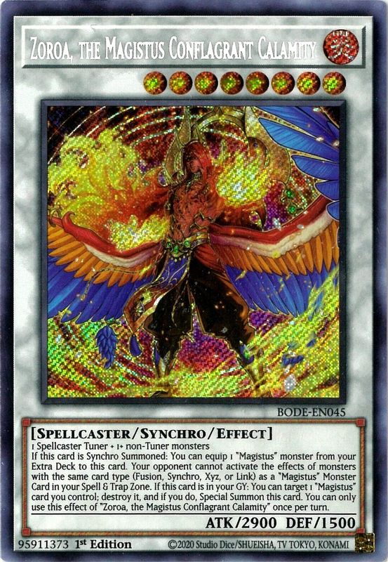 Zoroa, the Magistus Conflagrant Calamity - BODE-EN045 - Secret Rare