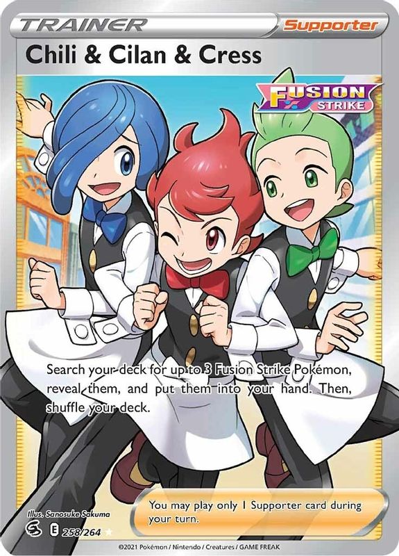 Chili & Cilan & Cress (Full Art) - 258/264 - Ultra Rare