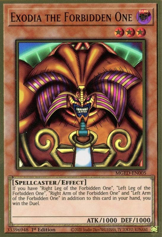 Exodia the Forbidden One - MGED-EN005 - Premium Gold Rare