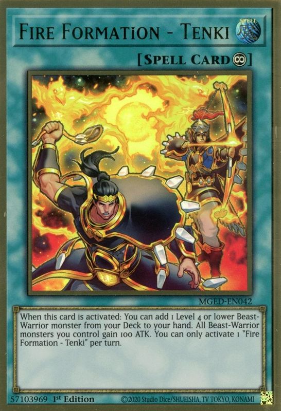 Fire Formation - Tenki - MGED-EN042 - Premium Gold Rare