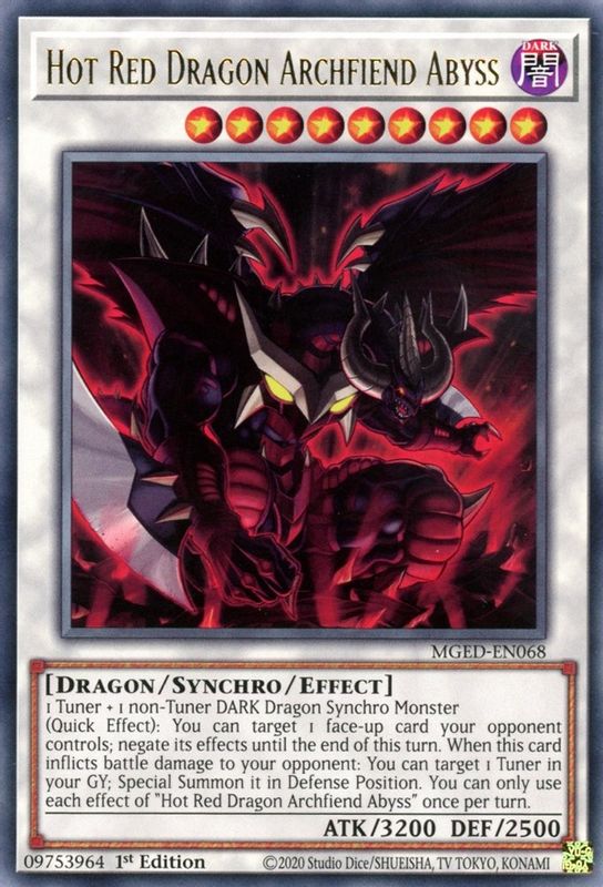 Hot Red Dragon Archfiend Abyss - MGED-EN068 - Rare