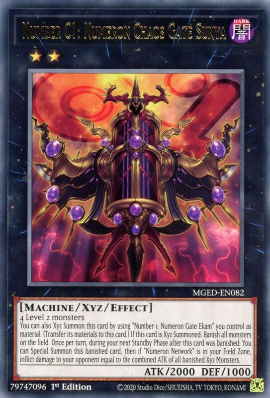 Number C1: Numeron Chaos Gate Sunya - MGED-EN082 - Rare