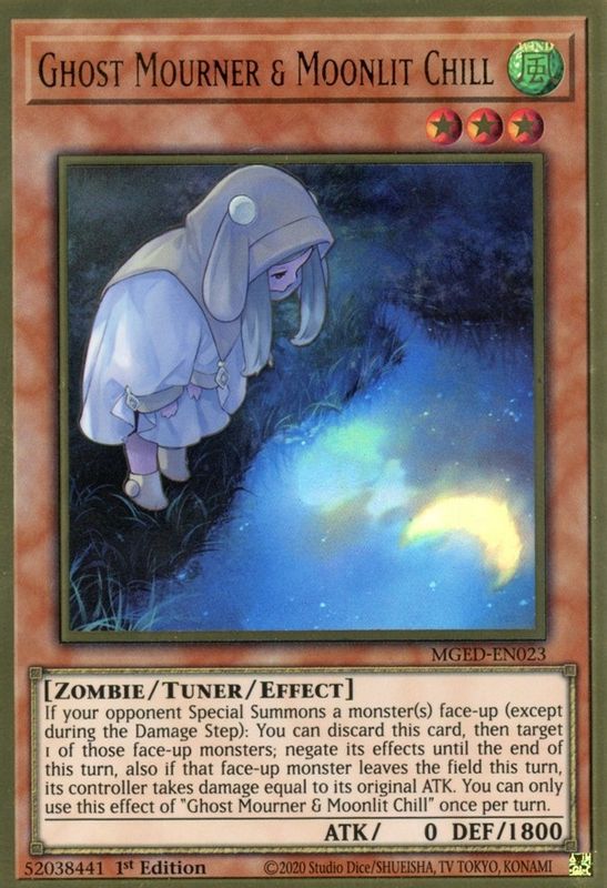 Ghost Mourner & Moonlit Chill (Alternate Art) - MGED-EN023 - Premium Gold Rare