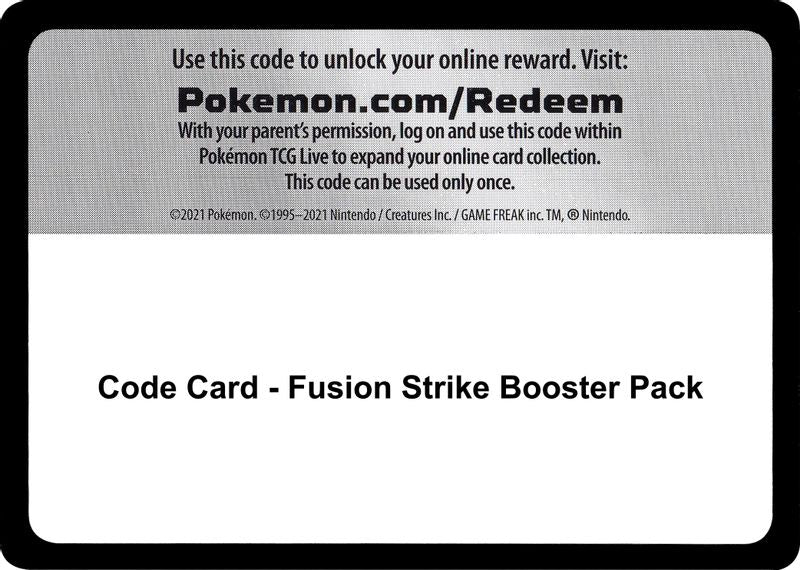 Code Card - Fusion Strike Booster Pack - Code Card