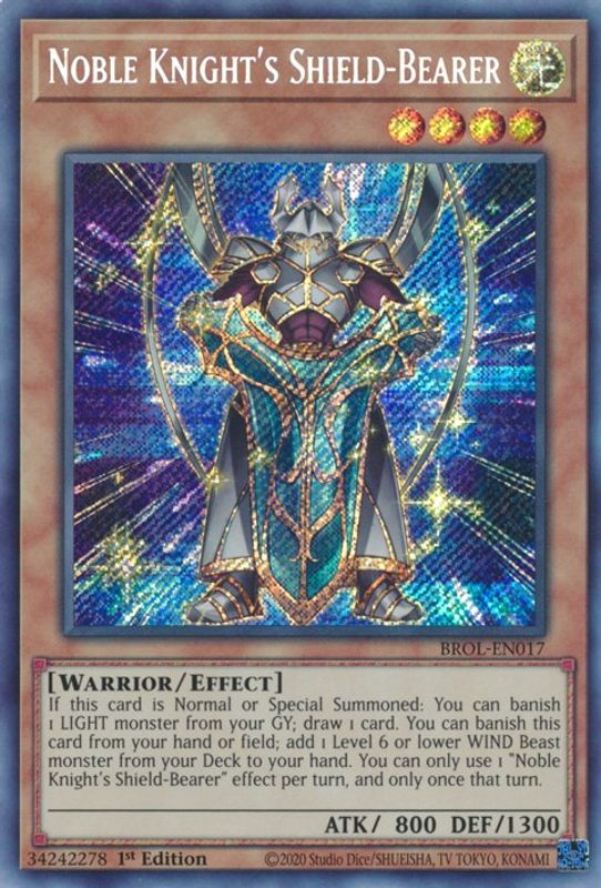 Noble Knight's Shield-Bearer - BROL-EN017 - Secret Rare