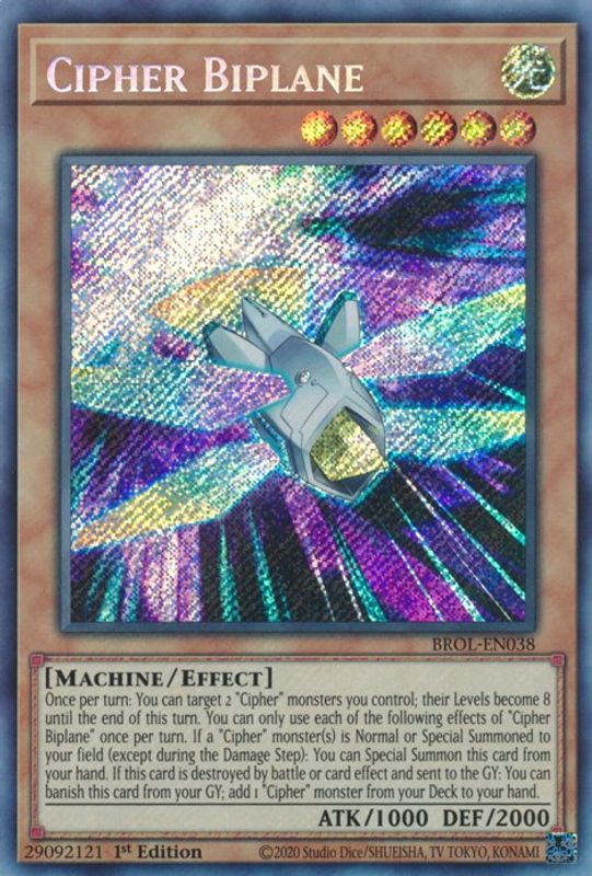 Cipher Biplane - BROL-EN038 - Secret Rare