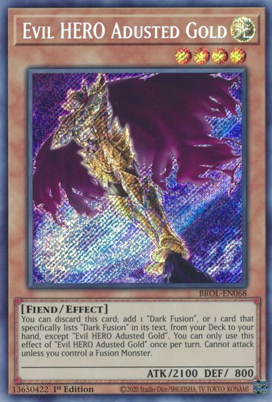 Evil HERO Adusted Gold - BROL-EN068 - Secret Rare