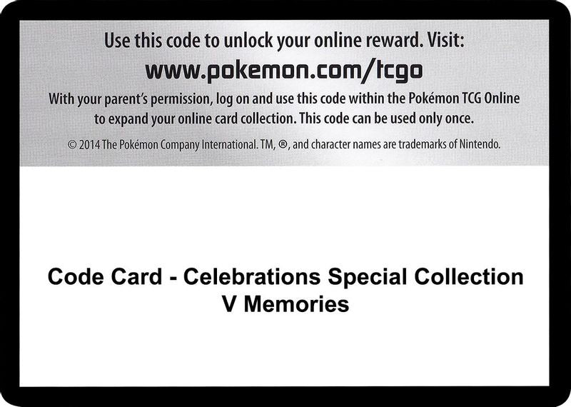 Code Card - Celebrations Special Collection - V Memories - Code Card