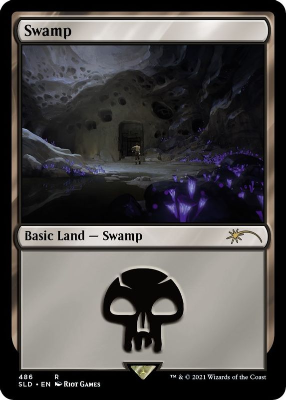 Swamp (Secret Lair x Arcane: Lands) - 486 - Rare