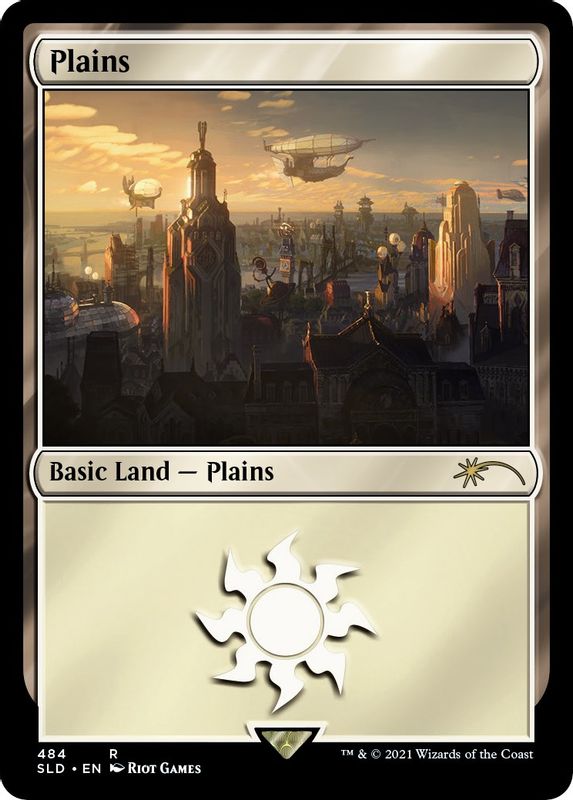 Plains (Secret Lair x Arcane: Lands) - 484 - Rare