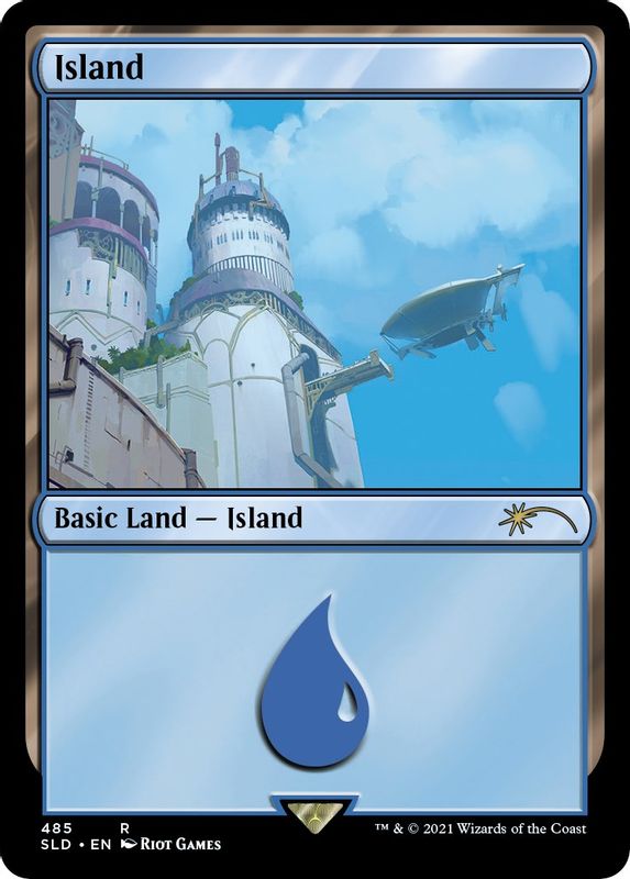 Island (Secret Lair x Arcane: Lands) - 485 - Rare