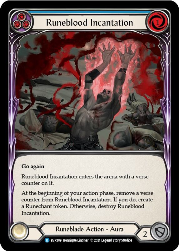 Runeblood Incantation (Blue) - EVR109 - Rare