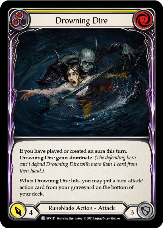 Drowning Dire (Yellow) - EVR111 - Common