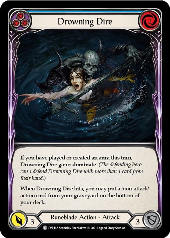 Drowning Dire (Blue) - EVR112 - Common