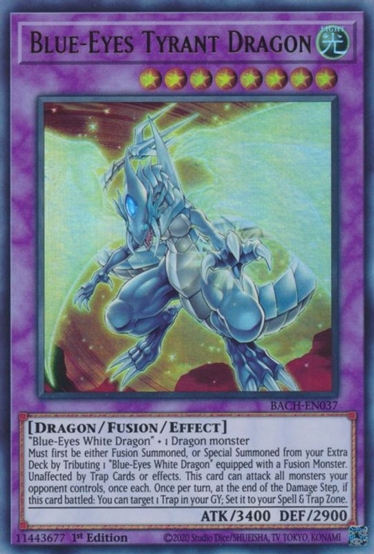 Blue-Eyes Tyrant Dragon - BACH-EN037 - Ultra Rare