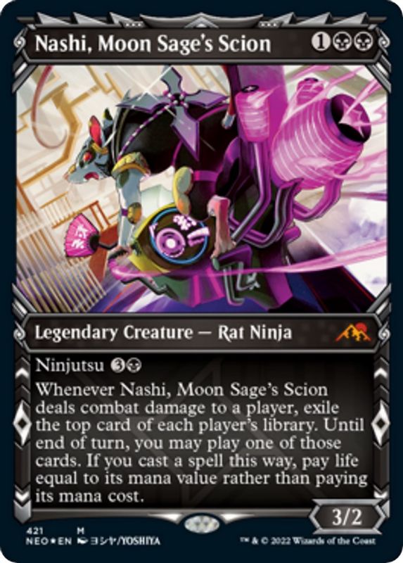 Nashi, Moon Sage's Scion (Showcase) (Foil Etched) - 421 - Mythic