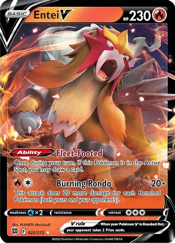 Entei V - 022/172 - Ultra Rare