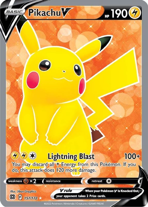 Pikachu V (Full Art) - 157/172 - Ultra Rare